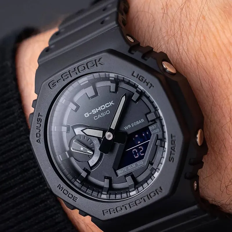 Casio G-Shock GA-2100-1A1 Carbon Core Guard Black Men's Watch